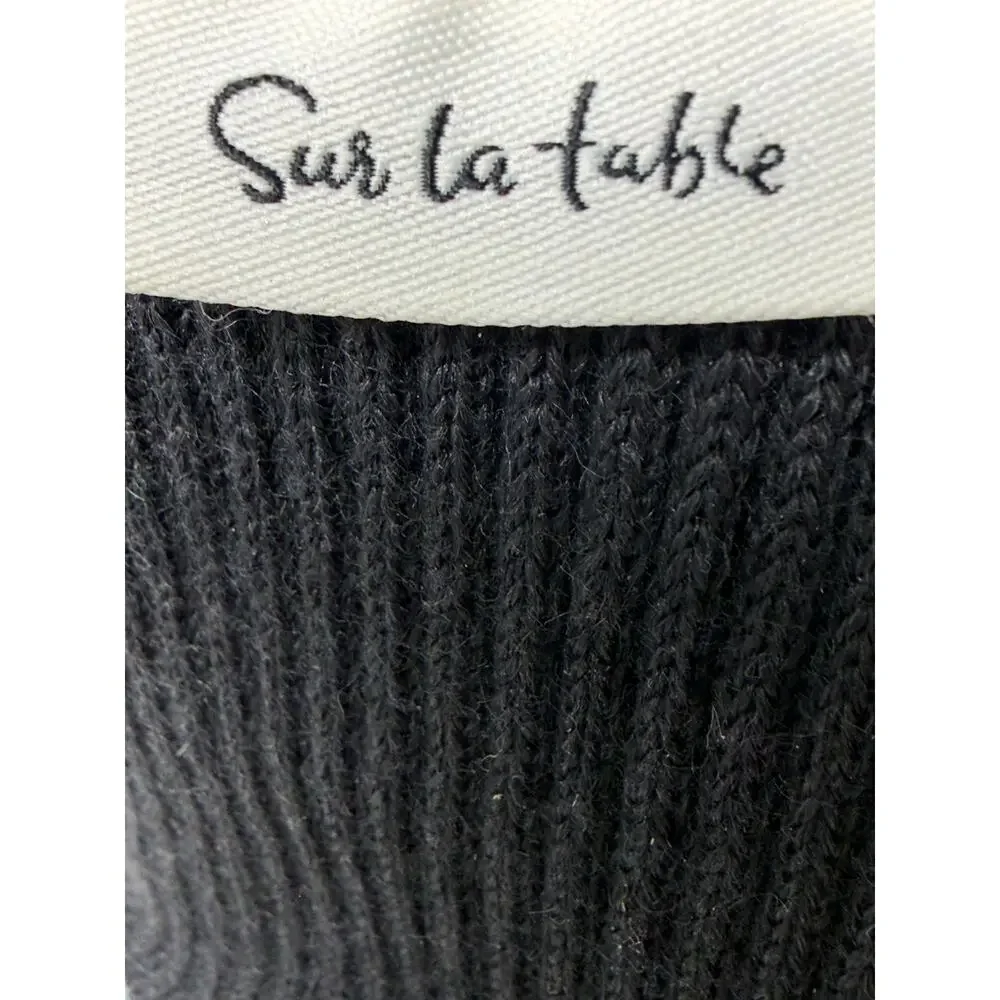 Sur La Table Black Tile Oven Gloves, One Pair, Size Large NEW NWOT